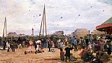 The Fairgrounds at Porte de Clignancourt Paris by Victor Gabriel Gilbert